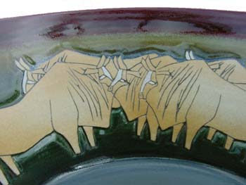 Bison ceramic basin