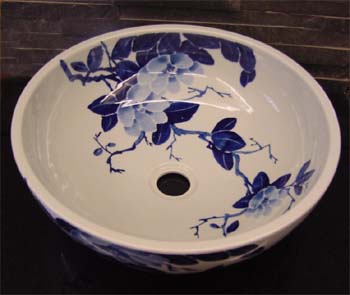 lotus design ceramic basin