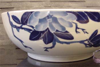 lotus design ceramic basin