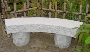 curved granite bench