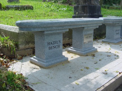 memorial granite bench