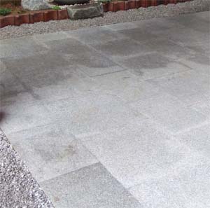 beige granite pathway