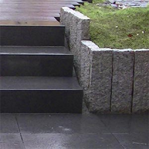black basalt steps