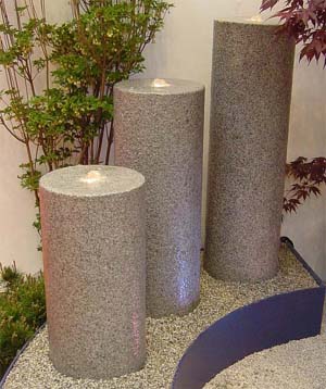 cylinder water feature