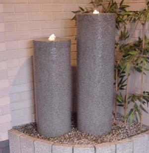 cylinder water feature